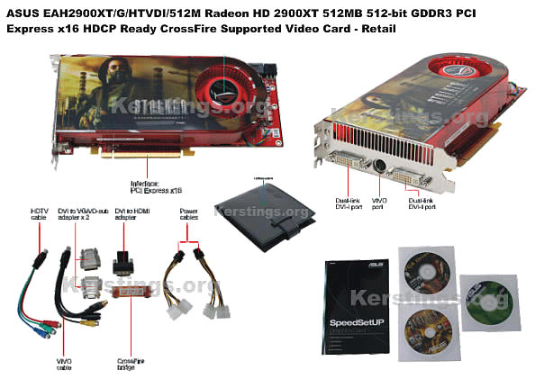 AsusEAH2900XT Video Card 16x PCI